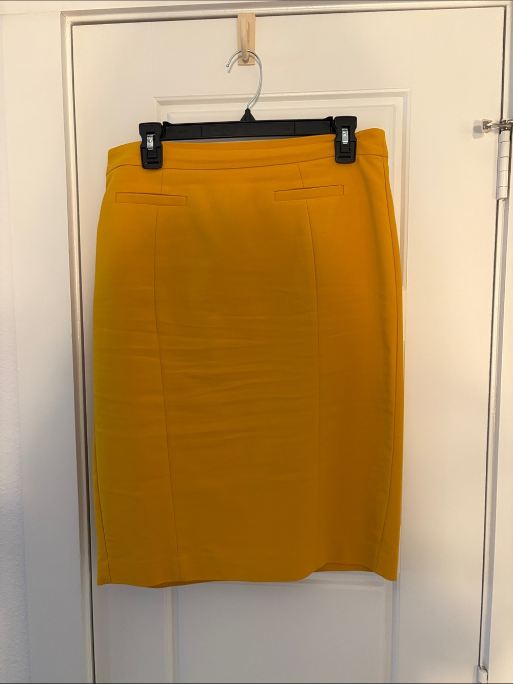 Women's Marigold Yellow Pencil Skirt